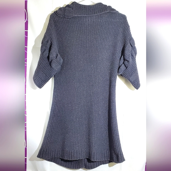 Heather B Dary Grey Knit T-Shirt Long Cardigan/Sweater - Size Petite Medium - Picture 8 of 11